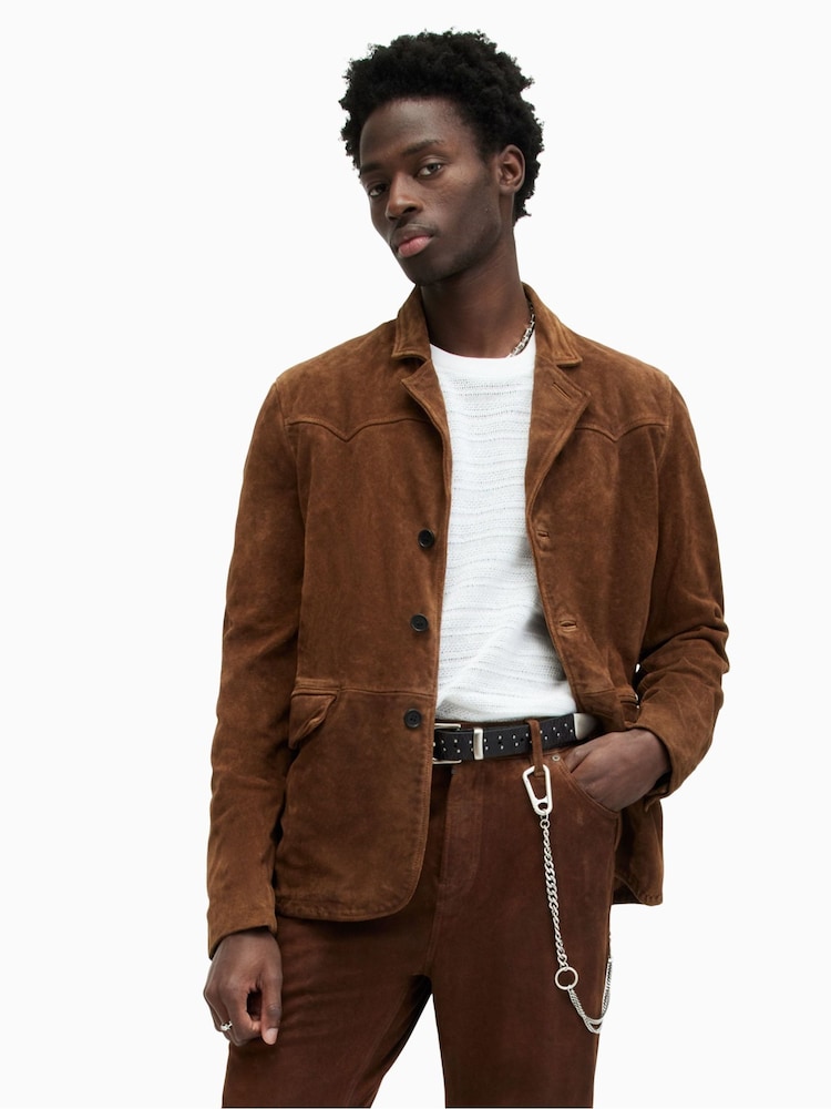 AllSaints Brown Hornett Blazer - Image 1 of 7