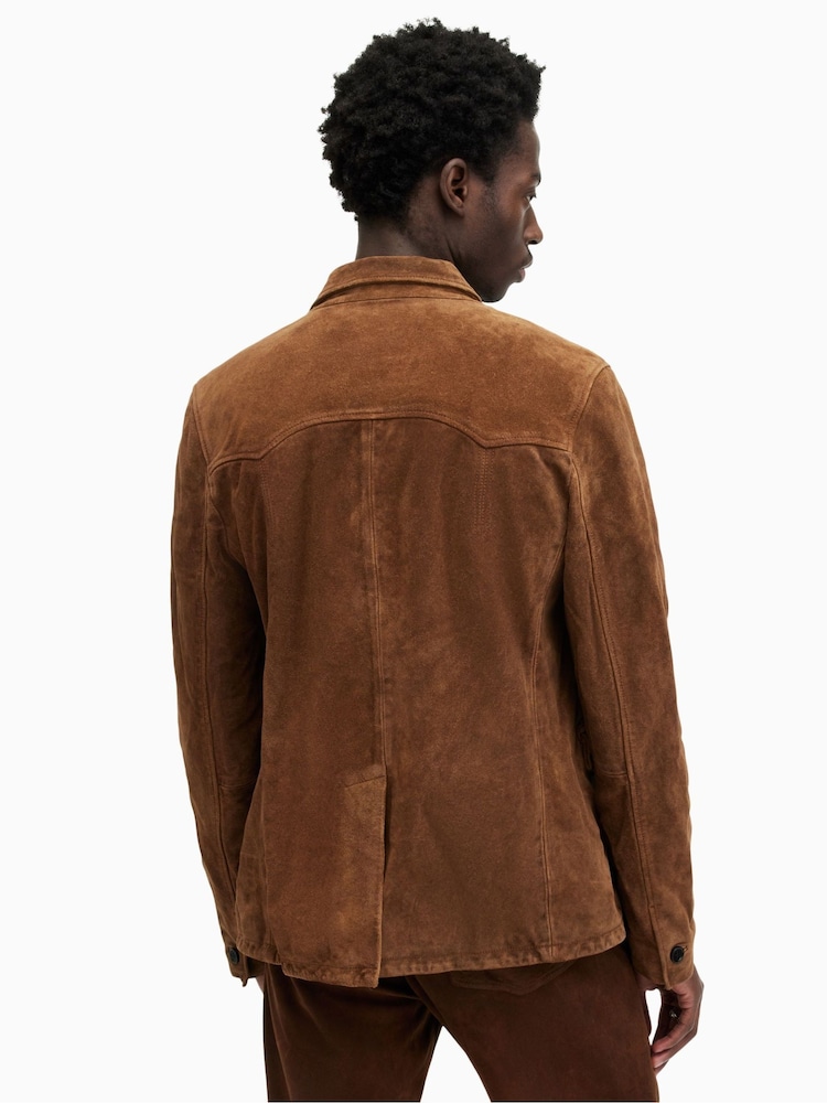 AllSaints Brown Hornett Blazer - Image 2 of 7