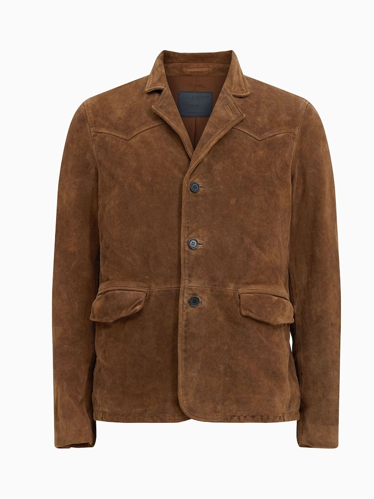 AllSaints Brown Hornett Blazer - Image 7 of 7