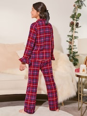 Lipsy Red Christmas Check Pyjamas (5-16yrs) - Image 4 of 5