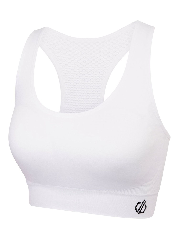 Weiß - Dare 2b Don't Sweat It II Nahtloser Sport-BH mit mittlerer Stützkraft - Bild 9 von 9