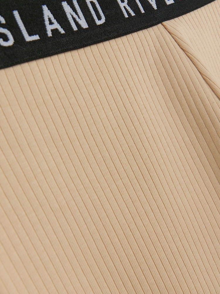 River Island Green Girls 100% Cotton Waistband Leggings 2 Pack - Image 2 of 3 River Island Green Girls 100% Cotton Waistband Leggings 2 Pack - Image 2 of 3