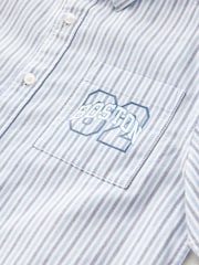 Blue Boston 100% Cotton Long Sleeve Stripe Shirt (3-16yrs) - Image 7 of 8