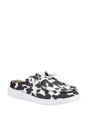 HEYDUDE Wendy Slip Classic Black/White Mules - Image 1 of 4