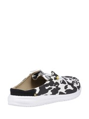 HEYDUDE Wendy Slip Classic Black/White Mules - Image 3 of 4