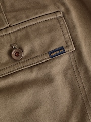 Tan Brown Regular Fit 100% Cotton Utility Pocket Cargo Trousers - Image 9 of 11
