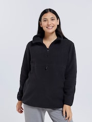 Mountain Warehouse Black Cosy Maternity Borg Half-Zip Fleece - Image 1 of 4