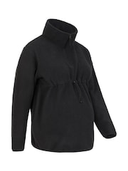 Mountain Warehouse Black Cosy Maternity Borg Half-Zip Fleece - Image 4 of 4
