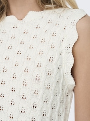 ONLY White Crochet Vest - Image 6 of 8