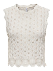 ONLY White Crochet Vest - Image 7 of 8