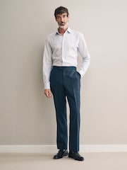 White Stripe Slim Fit Signature 100% Cotton Canclini Shirt - Image 2 of 8
