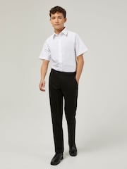 Trutex White Slim Fit Short Sleeve 3 Pack School Shirts - Image 2 of 7