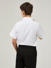 Trutex White Slim Fit Short Sleeve 3 Pack School Shirts - Image 4 of 7