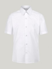 Trutex White Slim Fit Short Sleeve 3 Pack School Shirts - Image 6 of 7