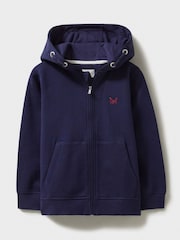 Crew Clothing Blue Blue Zip Up Hoodie - Image 1 of 3