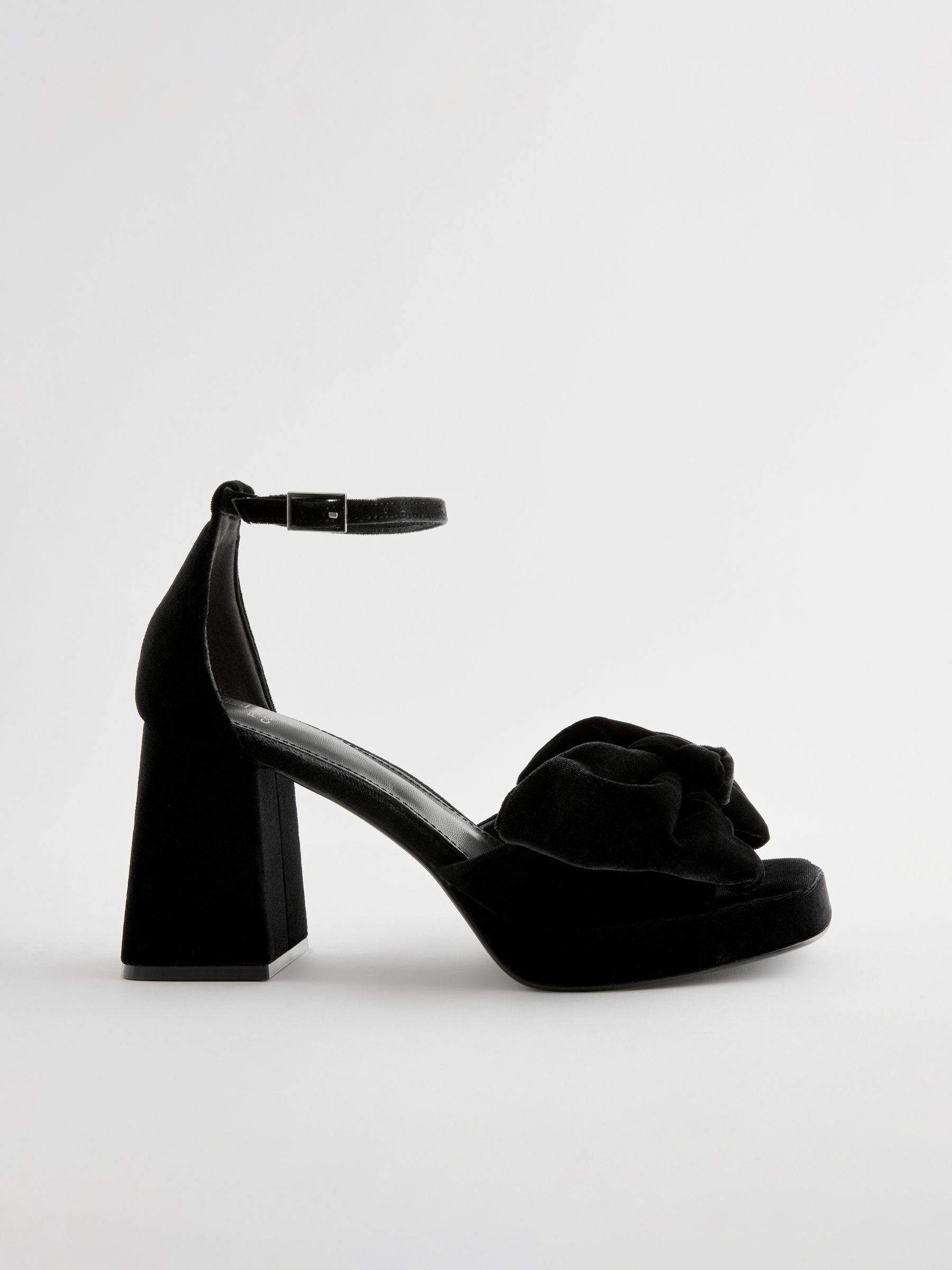 Buy Black Forever Comfort Platform Flare Bow Sandals from Next Luxembourg