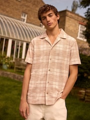 Orange/White EDIT Check Jersey Shirt - Image 1 of 7