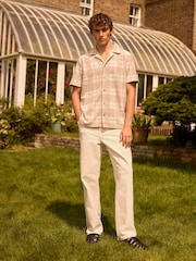 Orange/White EDIT Check Jersey Shirt - Image 2 of 7