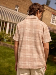 Orange/White EDIT Check Jersey Shirt - Image 3 of 7