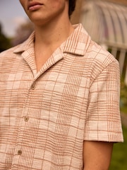 Orange/White EDIT Check Jersey Shirt - Image 4 of 7