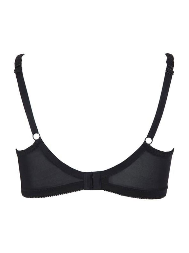 Yours Curve Black Hi Shine Lace Non-Wired Bra - Image 4 of 4