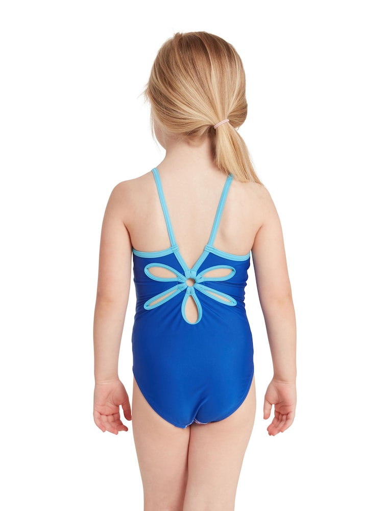 Zoggs Girls Yaroomba Floral One Piece Swimsuit - Image 4 of 5