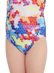 Zoggs Girls Yaroomba Floral One Piece Swimsuit - Image 5 of 5