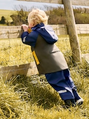 JoJo Maman Bébé Navy Blue 2 Piece Waterproof Trouser And Jacket Set - Image 2 of 8