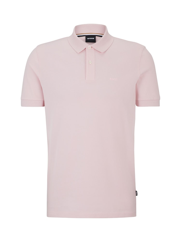 وردي - BOSS Pallas Pima Cotton Polo Shirt - صورة 5 من 5