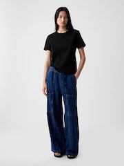 Gap Black Crew Neck Vintage Short Sleeve T-Shirt - Image 3 of 4