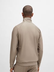 BOSS Green Zip-up Sweatshirt With Decorative Reflective Logo - Image 4 of 5