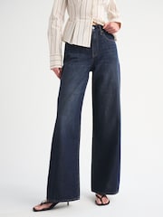 Abercrombie & Fitch High Rise Wide Leg Denim Jeans - Imaginea 2 din 7