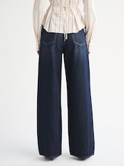 Abercrombie & Fitch High Rise Wide Leg Denim Jeans - Imaginea 5 din 7