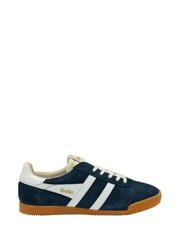 Gola Navy Mens Elan Suede Lace-Up Trainers - Image 1 of 4