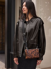 Black Faux Leather Jacket - Image 1 of 9