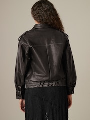 Black Faux Leather Jacket - Image 2 of 9