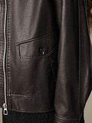 Black Faux Leather Jacket - Image 9 of 9