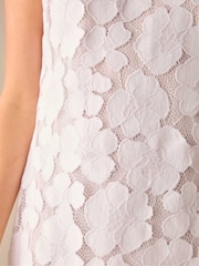 Ro&Zo White Petite Lace Mini Shift Dress - Image 5 of 6