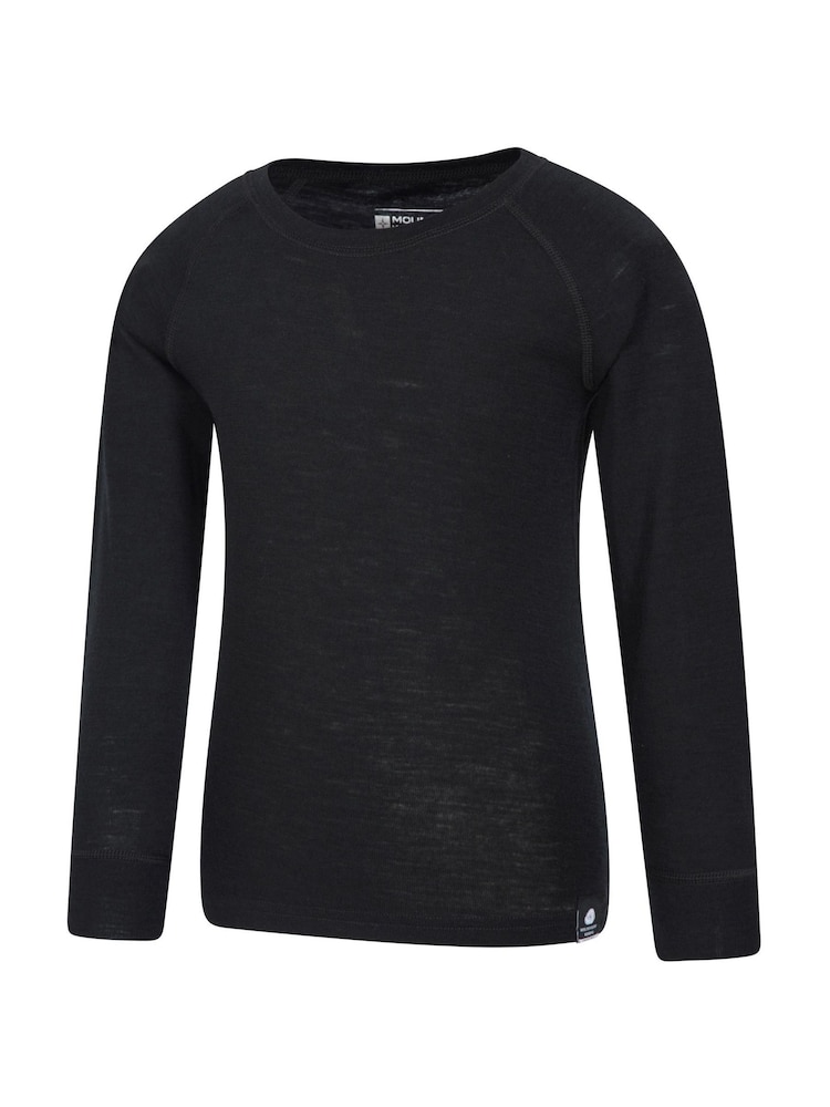 Mountain Warehouse Black Merino II Kids Round Neck Thermal Top - Image 2 of 5