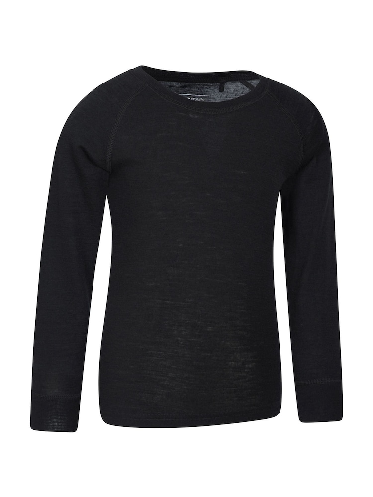 Mountain Warehouse Black Merino II Kids Round Neck Thermal Top - Image 3 of 5