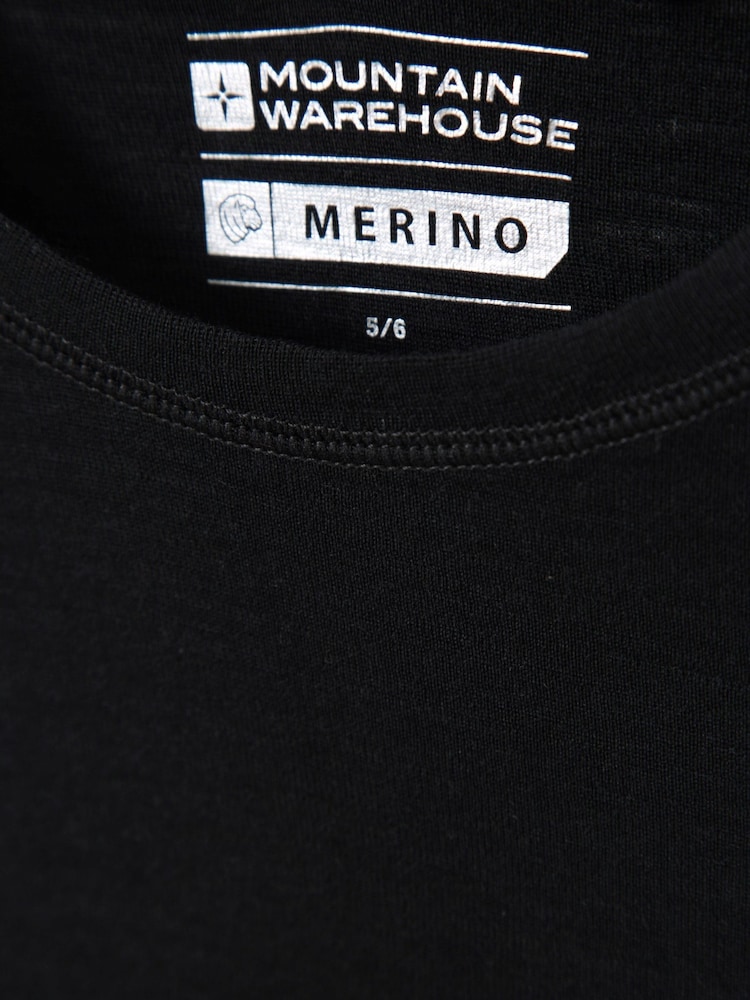 Mountain Warehouse Black Merino II Kids Round Neck Thermal Top - Image 4 of 5