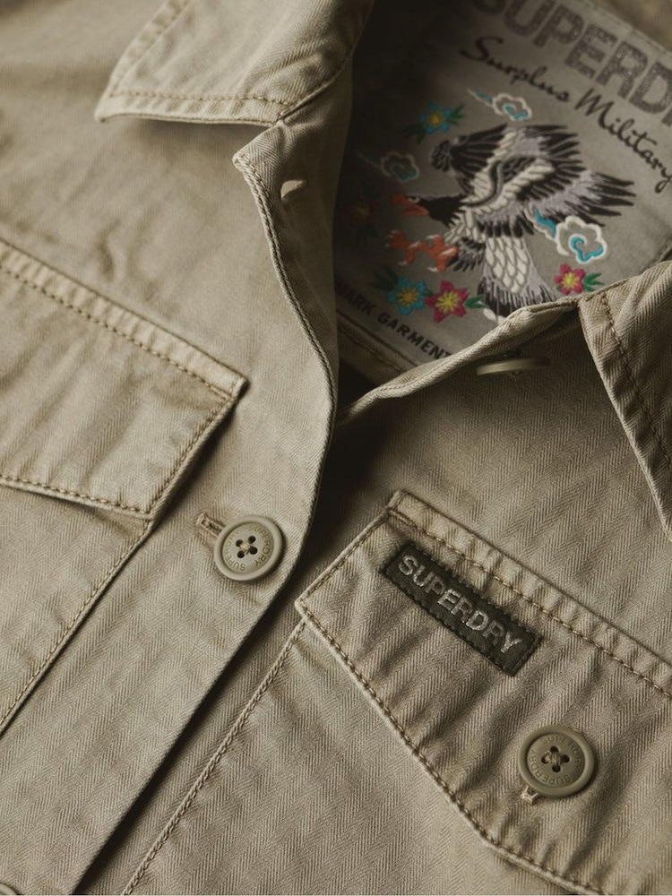 Superdry 100% Cotton Military Overshirt - Image 8 of 8