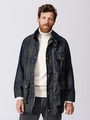 Aubin Caenby Wool Check Worker Jacket - Image 1 of 8
