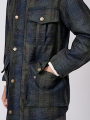 Aubin Caenby Wool Check Worker Jacket - Image 5 of 8