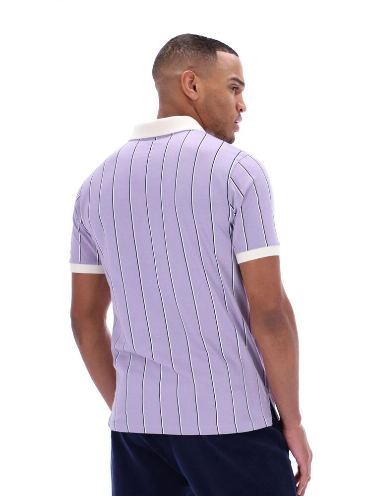 Fila Purple Brett Double Stripe Bb1 Polo Shirt - Image 4 of 4