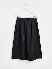 Oliver Bonas Black Tie Waist Midi Skirt - Image 2 of 6