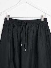 Oliver Bonas Black Tie Waist Midi Skirt - Image 3 of 6