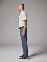 Steel Blue Straight Fit Belted Authentic Jeans - Image 4 of 12