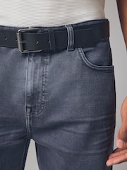 Steel Blue Straight Fit Belted Authentic Jeans - Image 5 of 12