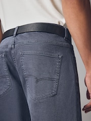 Steel Blue Straight Fit Belted Authentic Jeans - Image 6 of 12